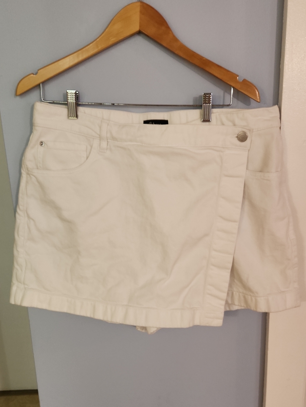 White Jean Skort